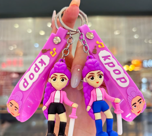 Set of 3 Kpop Demon Hunters Hunterix Cartoon Keychains