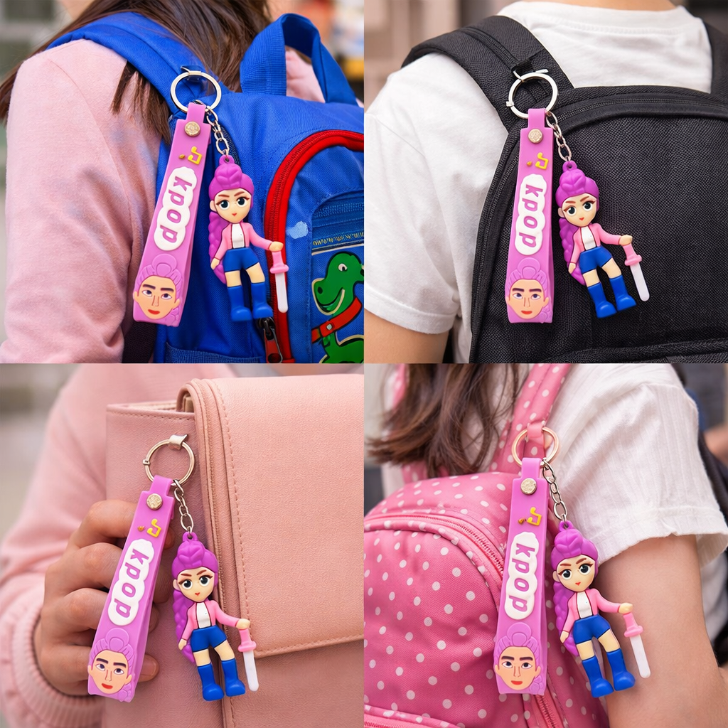 K-Pop Demon Hunters Keychain - K-Pop Keychain 