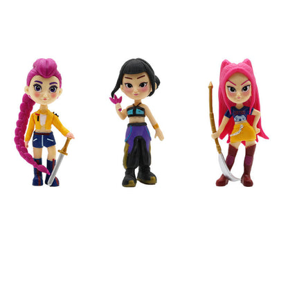 K-Pop Demon Hunters Limited Edition Toys - Set of 6 + ( 1 K-Pop Keychain Free)