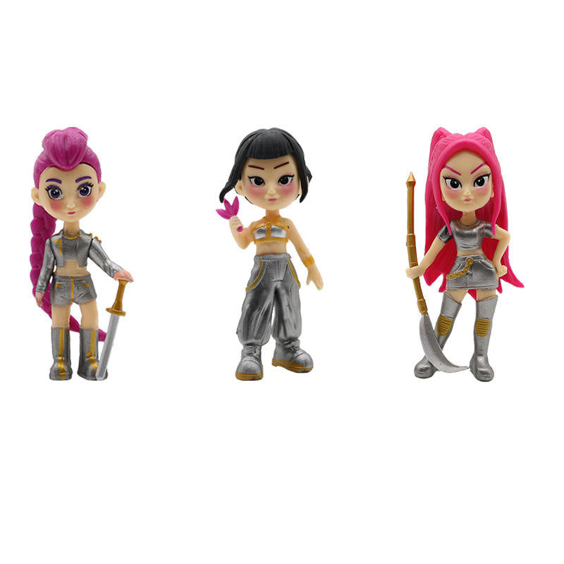 K-Pop Demon Hunters Limited Edition Toys - Set of 6 + ( 1 K-Pop Keychain Free)