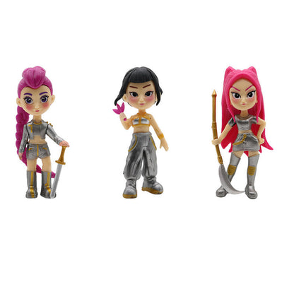 K-Pop Demon Hunters Limited Edition Toys - Set of 6 + ( 1 K-Pop Keychain Free)