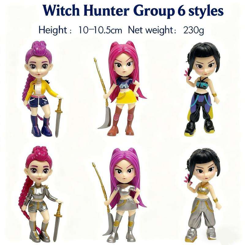 K-Pop Demon Hunters Limited Edition Toys - Set of 6 + ( 1 K-Pop Keychain Free)