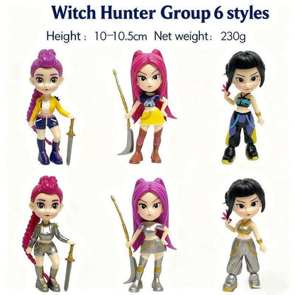 K-Pop Demon Hunters Limited Edition Toys - Set of 6 + ( 1 K-Pop Keychain Free)