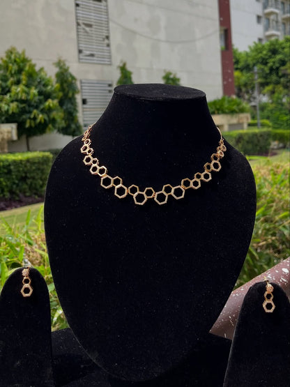 Classic American Ethnic Bridal Jewellery | Necklace + Earring Set