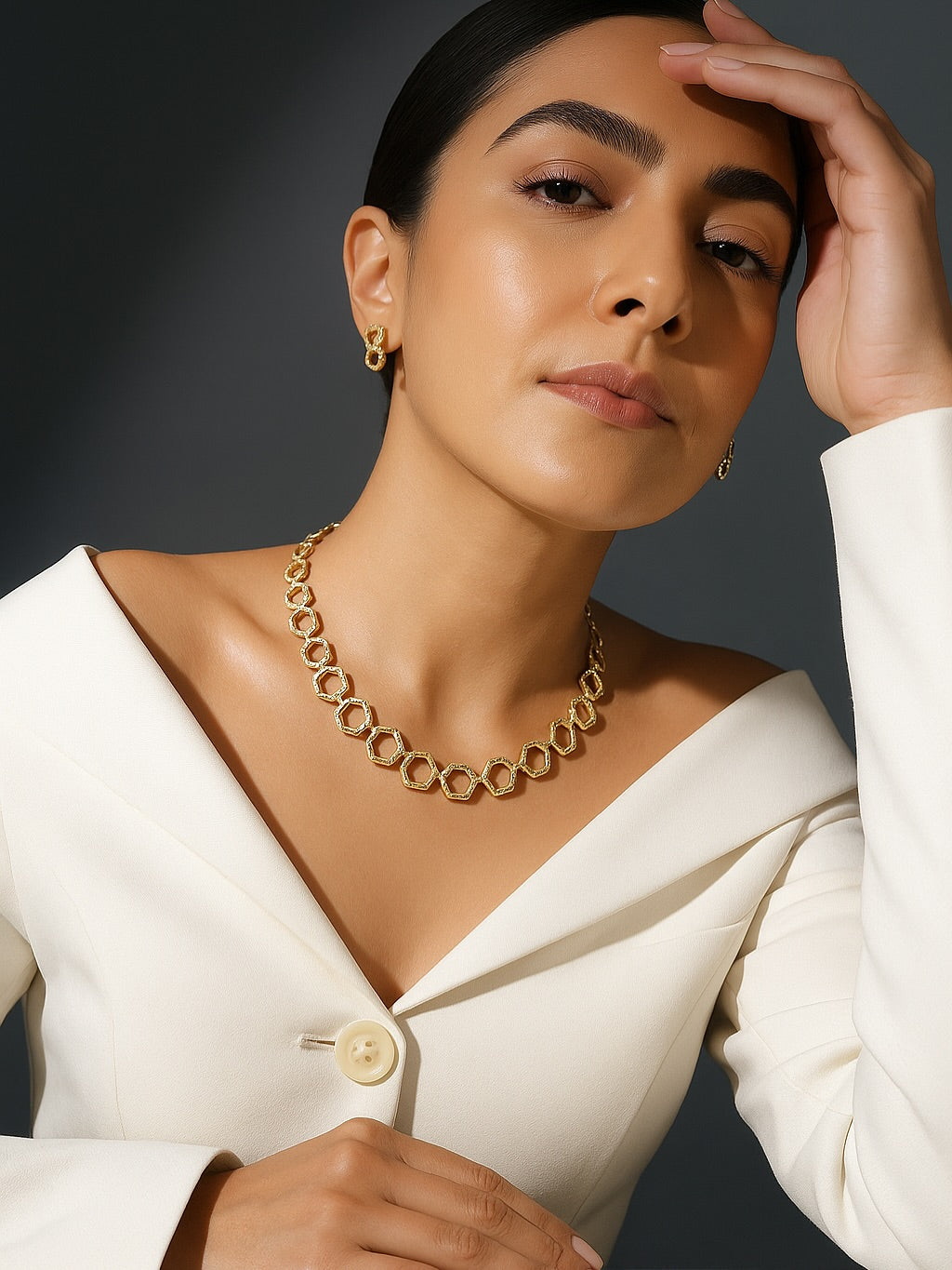 Classic American Ethnic Bridal Jewellery | Necklace + Earring Set