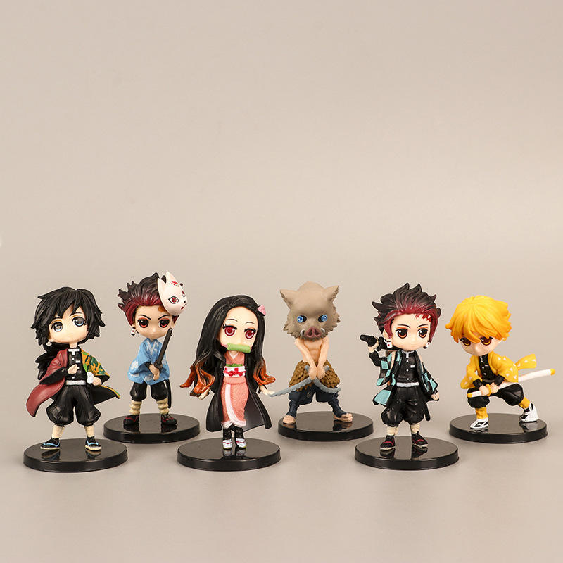 Demon Slayer 6 Character Set – 10CM Mini Action Figures - Demon Slayer Toys For Kids