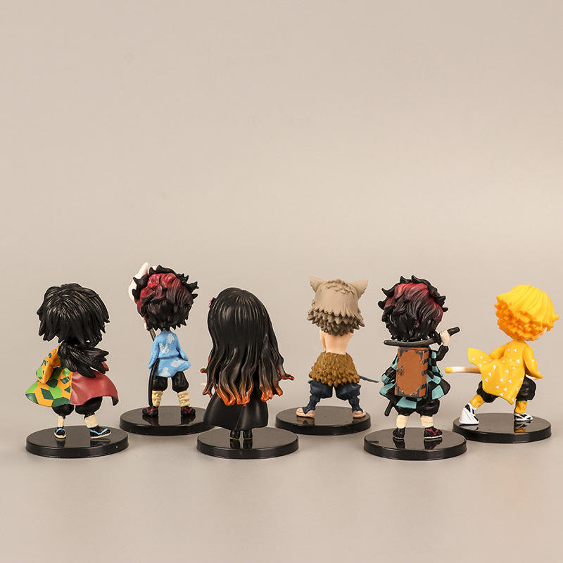 Demon Slayer 6 Character Set – 10CM Mini Action Figures - Demon Slayer Toys For Kids