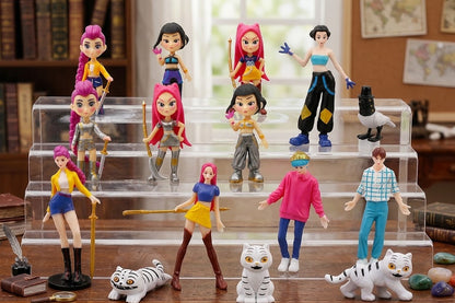 K-Pop Demon Hunters Toys and Doll Set- Set of 15 + ( 1 K-Pop Keychain Free)