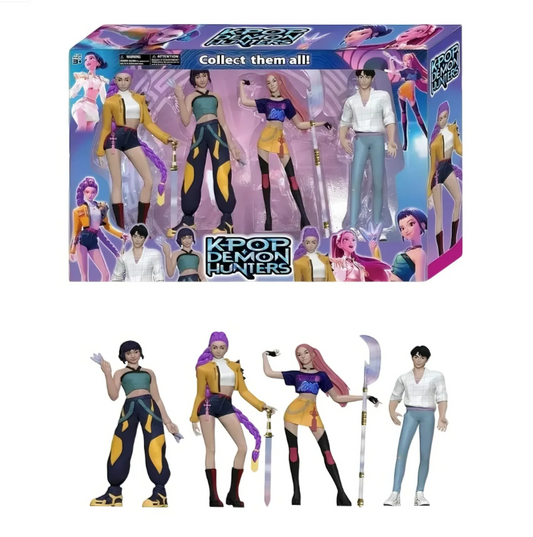 K-Pop Demon Hunters Up to 16 Cm Tall Action Figure Set (Pack of 4) - Kpop Demon Hunter Toys Set